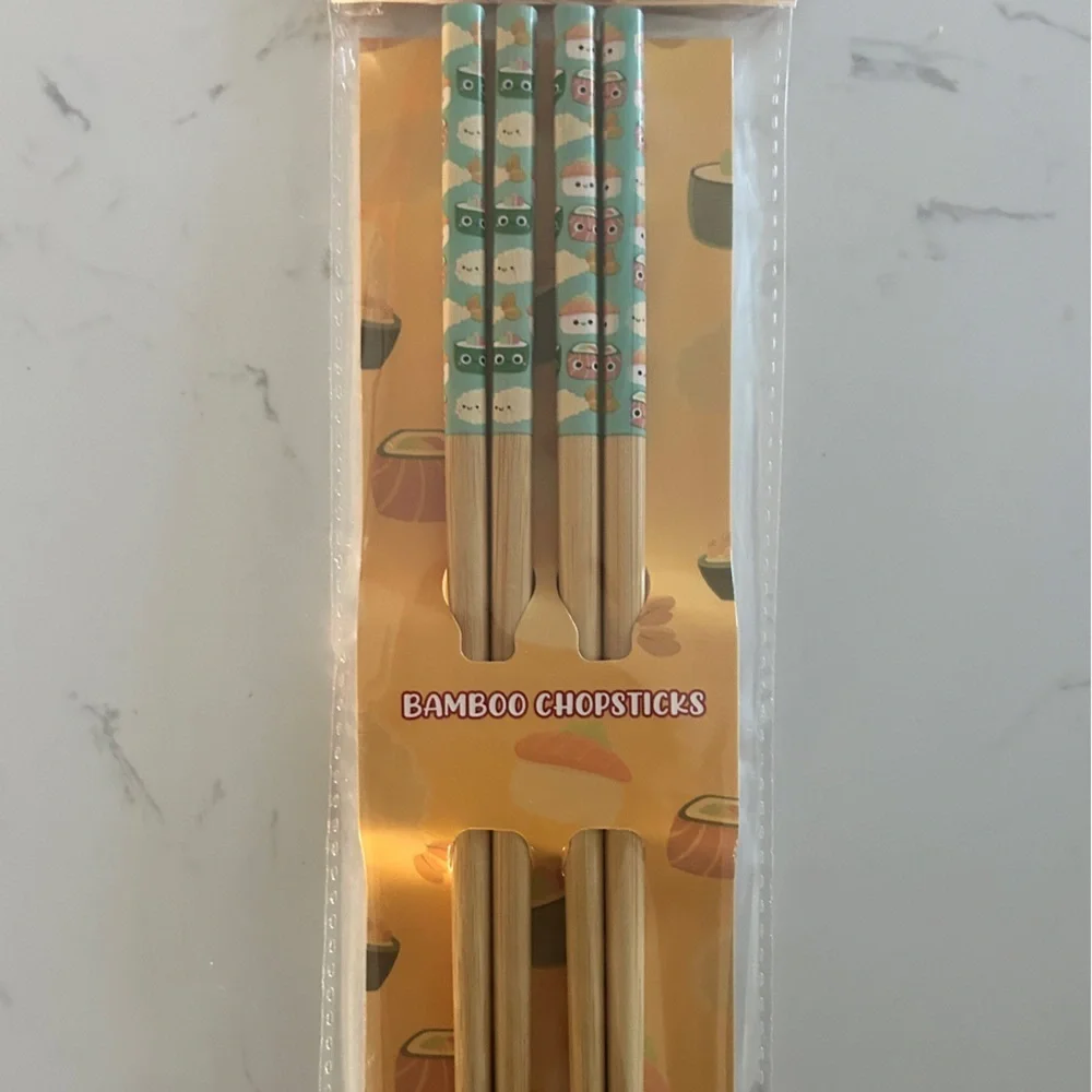 Gama-Go Sushi Time! Bamboo Chopsticks – 4-Pack | NWT